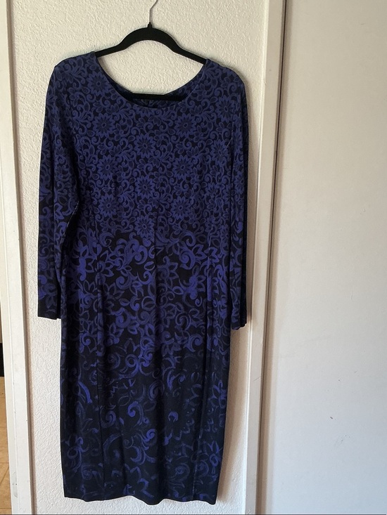 Escada Dresses & Skirts - Escada Purple and Black Long Sleeve Floral Print dress